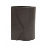 Jan van der Vaart (1931-2000)A tall dark grey glazed ceramic envelope-vase, multiple, produced in