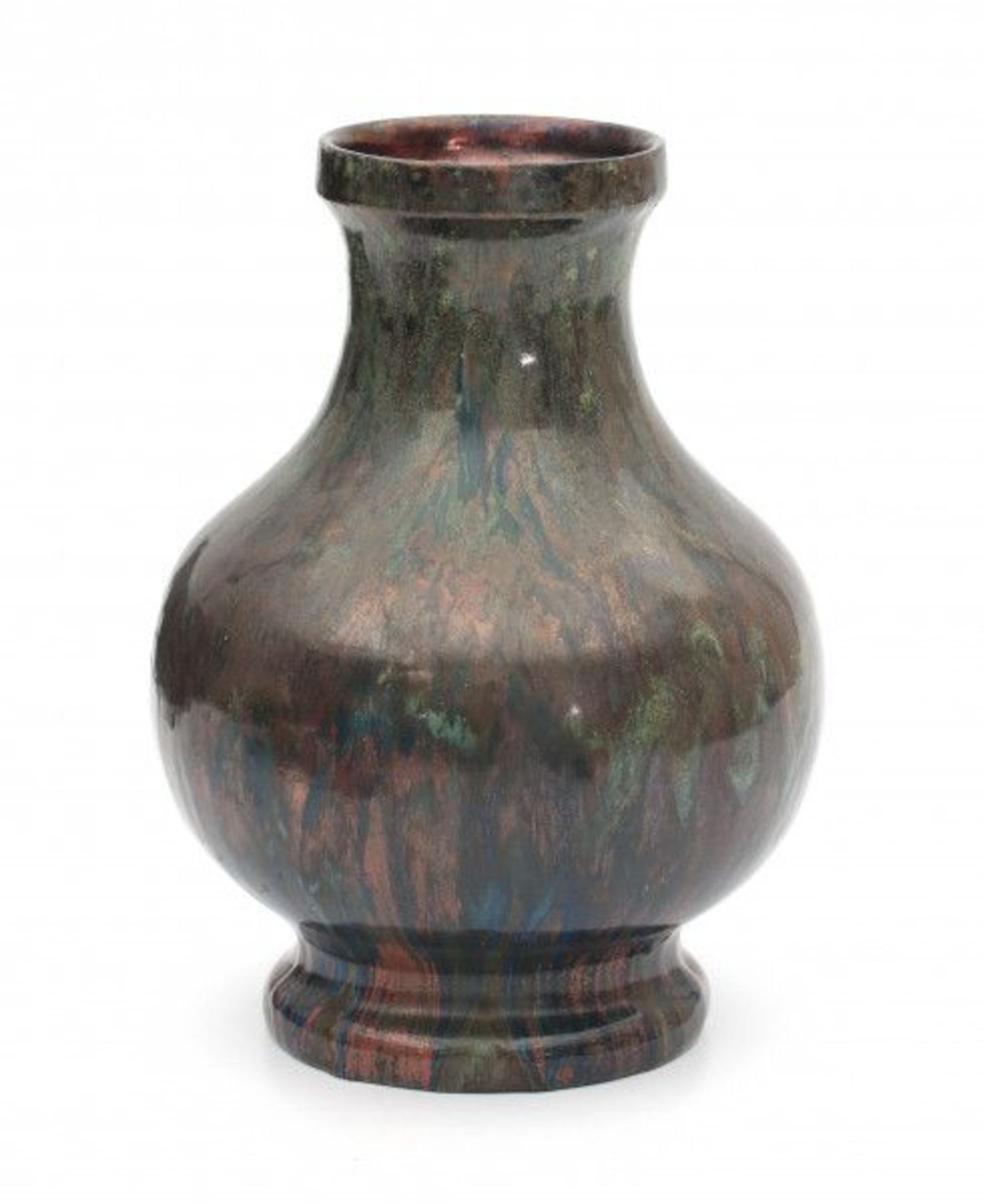 De Porceleyne Fles, DelftA ceramic 'Berbas' vase decorated with stream glazes and so-called 'reflet