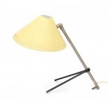 H. Th. A. Busquet (1914-1977)A nickle-plated, black and yellow lacquered metal table- or wall lamp,
