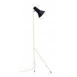 Willem HagoortA white and black lacquered metal floor lamp on tripod base, 1950s.148 cm. h.