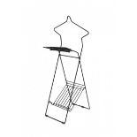 Tjerk ReijengaA black lacquered wire steel dressboy with integrated triangular black lacquered