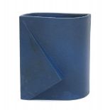 Jan van der Vaart (1931-2000)A blue glazed ceramic envelope vase, multiple, produced in the artist'