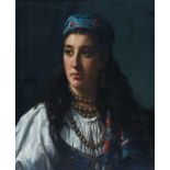 Jan Portrielje (1829-1908)Mediterranean beauty. Signed 'Portrielje Anvers' upper left. Wax seal on