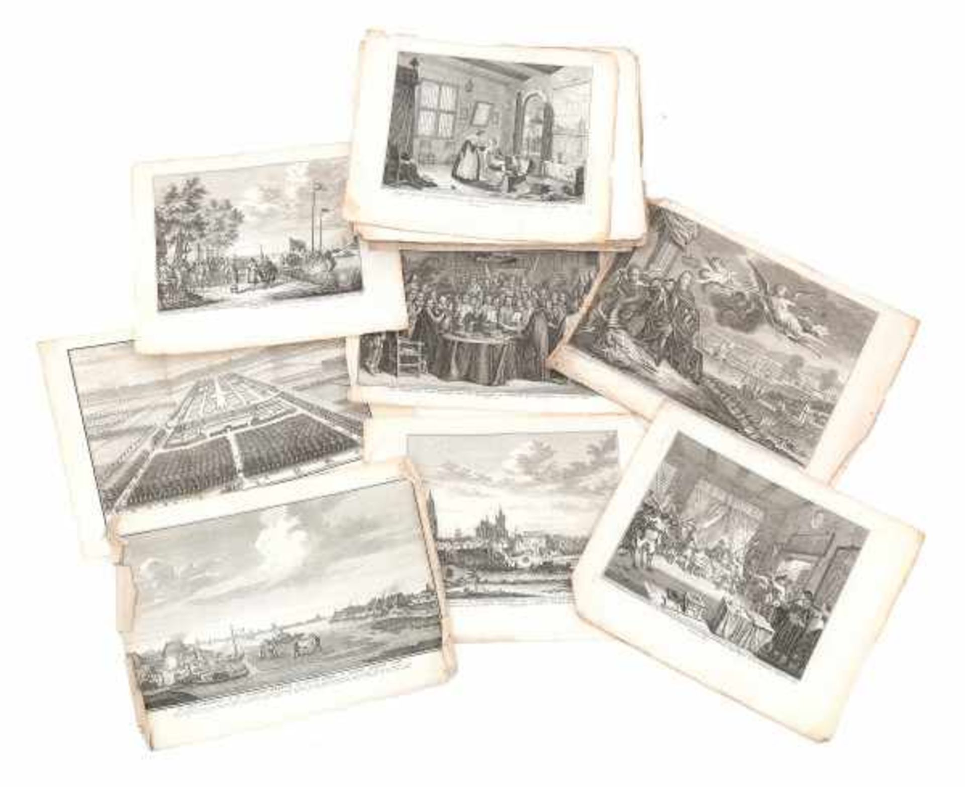 Collection of 39 eighteenth-century historical prints mainly from Wagenaar's Vaderlandse