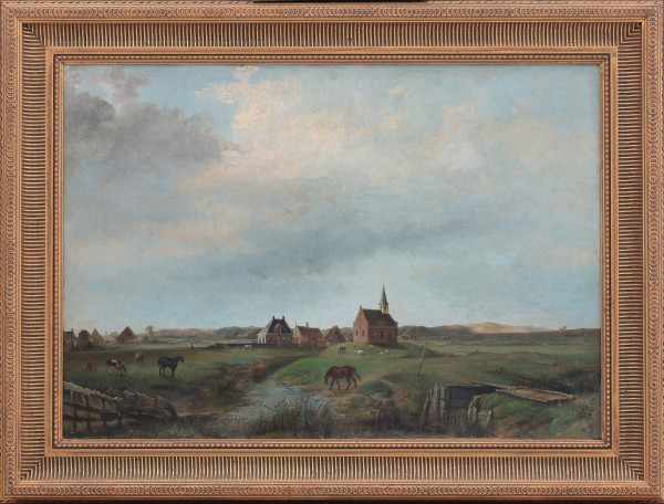 Attributed to Jan Fabius (1820-1889)View of Eenigenburg. Signed and dated 18(..). Also see the - Image 2 of 4