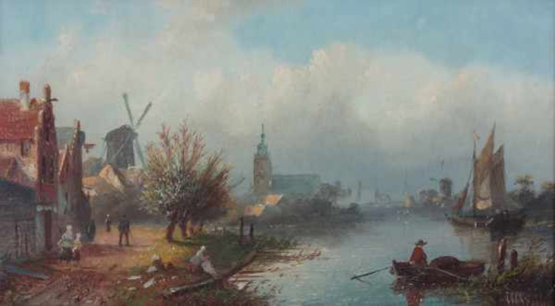Attributed to Jan Jacob Coenraad Spohler (1837-1922)Near Overschie. Signed lower right.canvas 18 x