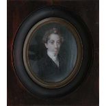 Johannes I Hari (1772-1849)An oval portrait miniature on ivory, a young gentleman. Signed and