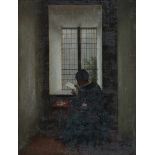 German school 19th centuryReading man by a window. Not signed.panel 51,5 x 39 cm.- - -29.00 %