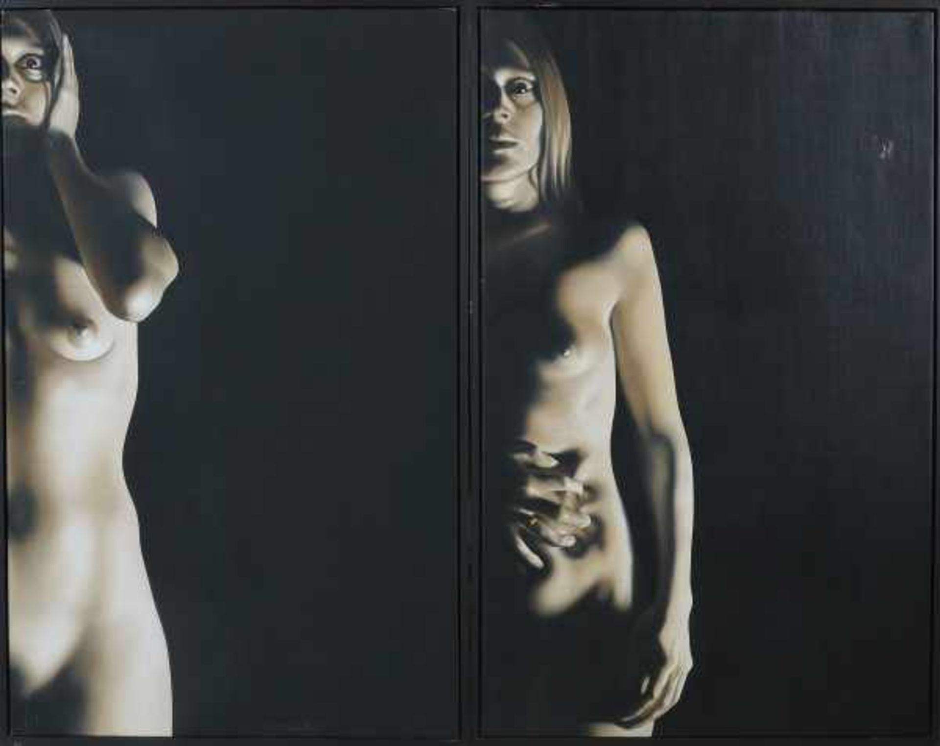Roland Delcol (1942)Four standing nudes. All works signed below.canvas 100 x 73 cm (4).- - -29.