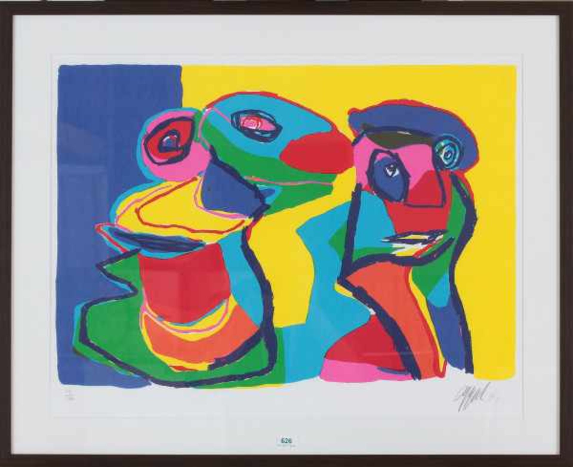 Karel Appel (1921-2006)Two figures. Signed and dated '69 in pencil lower right. Number 107/120.Litho - Bild 2 aus 3