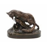 Clovis-Edmond Masson (1838-1913)A bronze sculpture. 'Le bout de l'oreille'. Signed and with