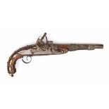 An Afghan flintlock pistol with inlaid grip, 18th centuryLength 45 cm.- - -29.00 % buyer's premium