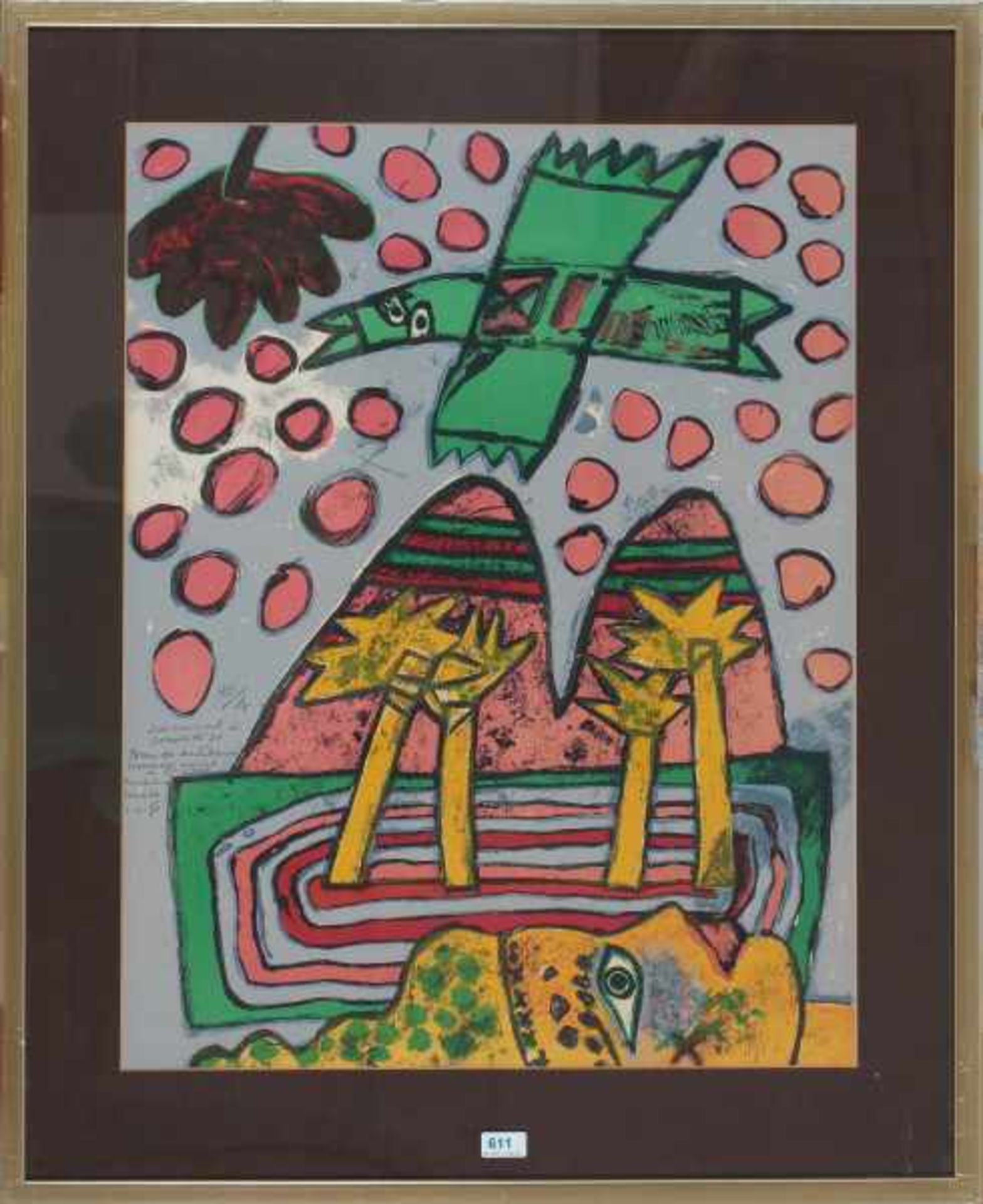 Corneille (1922-2010)'Ciel tropical'. Signed and dated '71 middle left. With dedication dated - Bild 2 aus 4