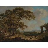 Daniel Dupré (1752-1817)Landscape with shepherd by a riverside. Signed and dated 1807 lower right.