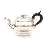 A Dutch Sterling silver teapot. Maker's mark Theodorus Gerardus Bentveld, Amsterdam. Year letter (R)