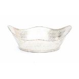 A Dutch silver bread basket. Maker's mark Zilverfabriek Voorschoten. Year letter 1925. With