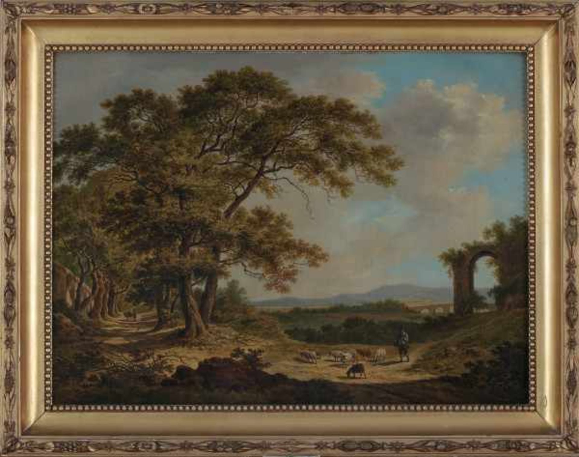 Daniel Dupré (1752-1817)Landscape with shepherd by a riverside. Signed and dated 1807 lower right. - Bild 2 aus 4