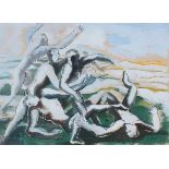 Ossip Zadkine (1890-1967)Composition with five figures. Signed and dated '37 lower right. Compare '