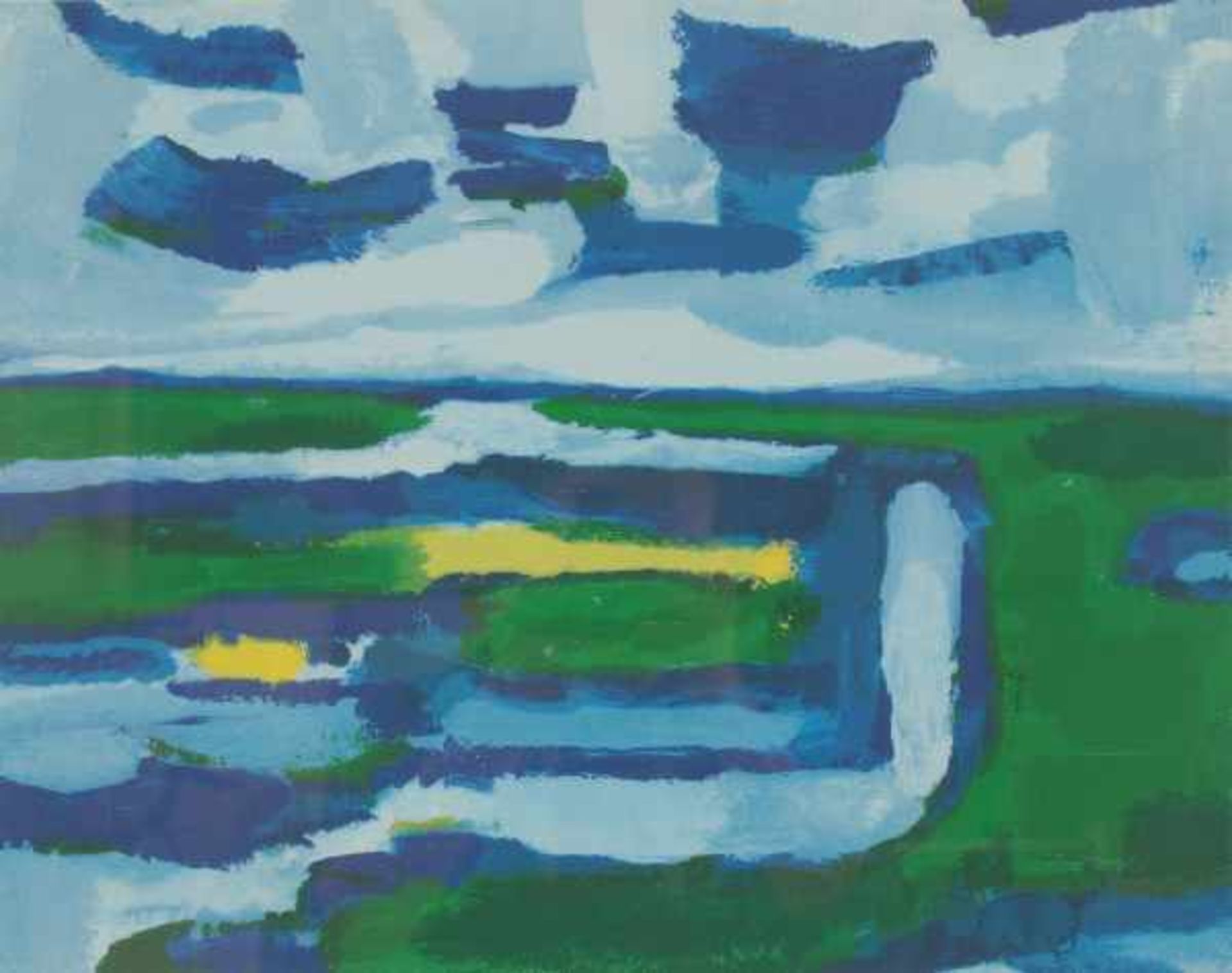 Gerrit Benner (1897-1981)Landscape (1982). Signed in pencil lower right. Number 148/200. From the