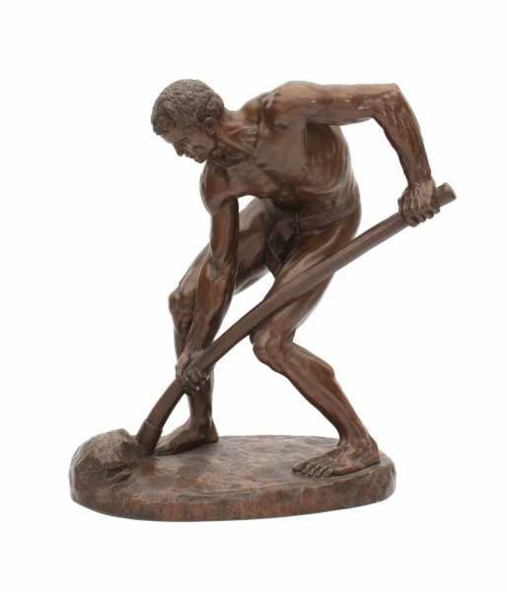 Alfred Boucher (1850-1934)A bronze sculpture, 'Le Terrassier'. Signed and with foundry mark