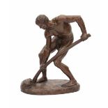 Alfred Boucher (1850-1934)A bronze sculpture, 'Le Terrassier'. Signed and with foundry mark