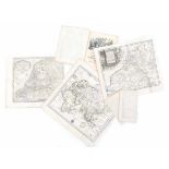 Collection of six eighteenth-century maps mainly by Isaac Tirion. (6x)- - -29.00 % buyer's premium