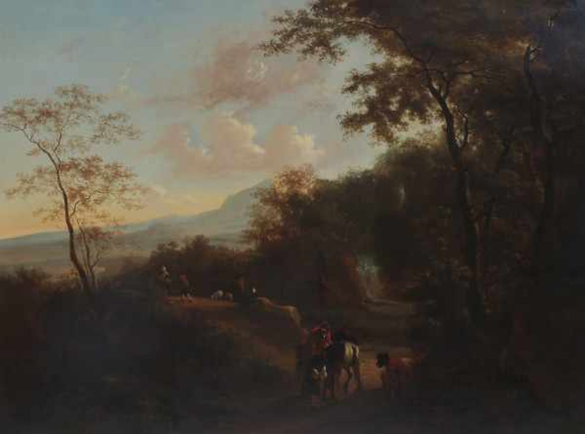 After Jan BothItalian landscape at dusk. Copy after the canvas (116 x 160,5 cm) in the Royal - Bild 3 aus 3