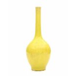 A Chinese crackled glaze monochrome yellow bottle vase. 20th century.height 31 cm.- - -29.00 %