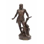 Emile André Boisseau (1842-1923)A bronze sculpture, 'Ense et Aratro'. Signed on the base and with