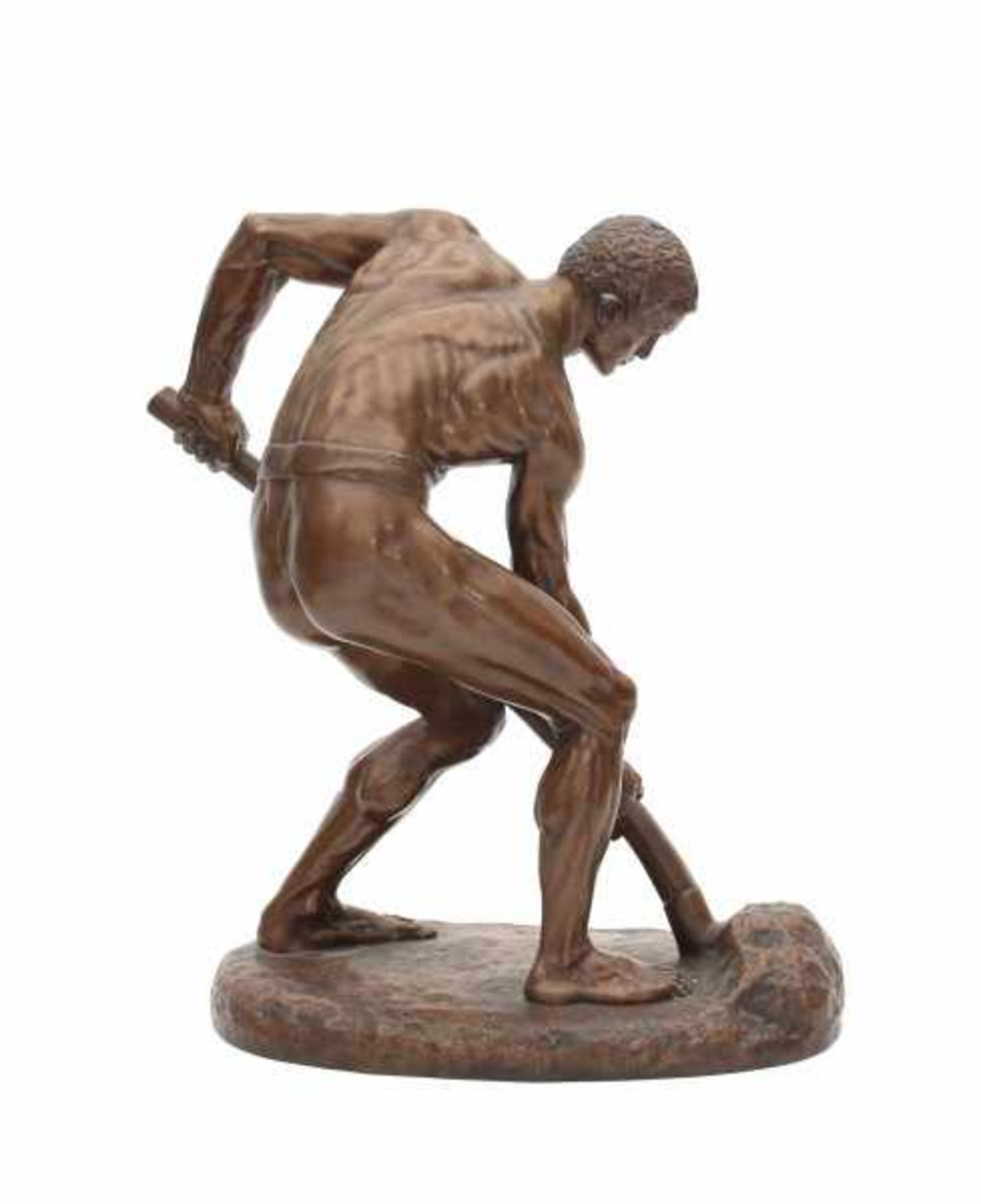 Alfred Boucher (1850-1934)A bronze sculpture, 'Le Terrassier'. Signed and with foundry mark - Bild 2 aus 3