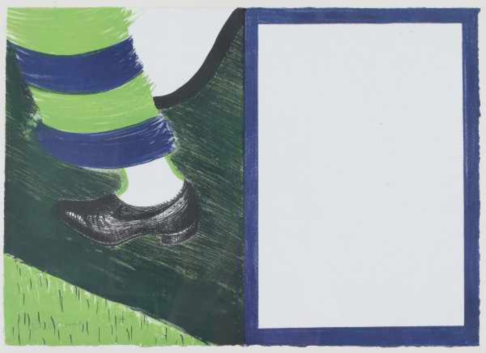 Roger Raveel (1921-2013)'Het stappen' (1968). Signed and numbered 50/100 lower left.Litho 50,5 x