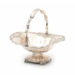 A Dutch Sterling silver basket. With swing handle. Maker's mark Pieter Pieterse, Amsterdam and