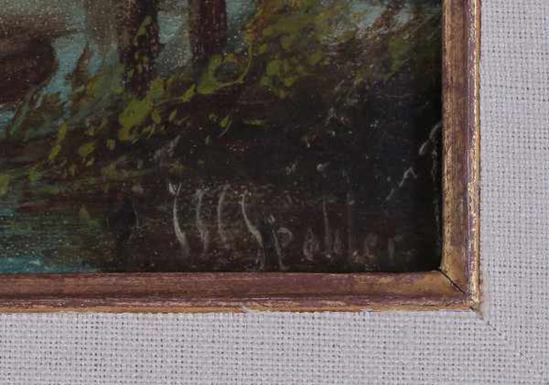 Attributed to Jan Jacob Coenraad Spohler (1837-1922)Near Overschie. Signed lower right.canvas 18 x - Bild 3 aus 4