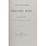 E. Ramiro - L'Oeuvre lithographié de Félicien Rops. Paris, L. Conquet, 1891, (4),XVIII, 134,(8) pp.,