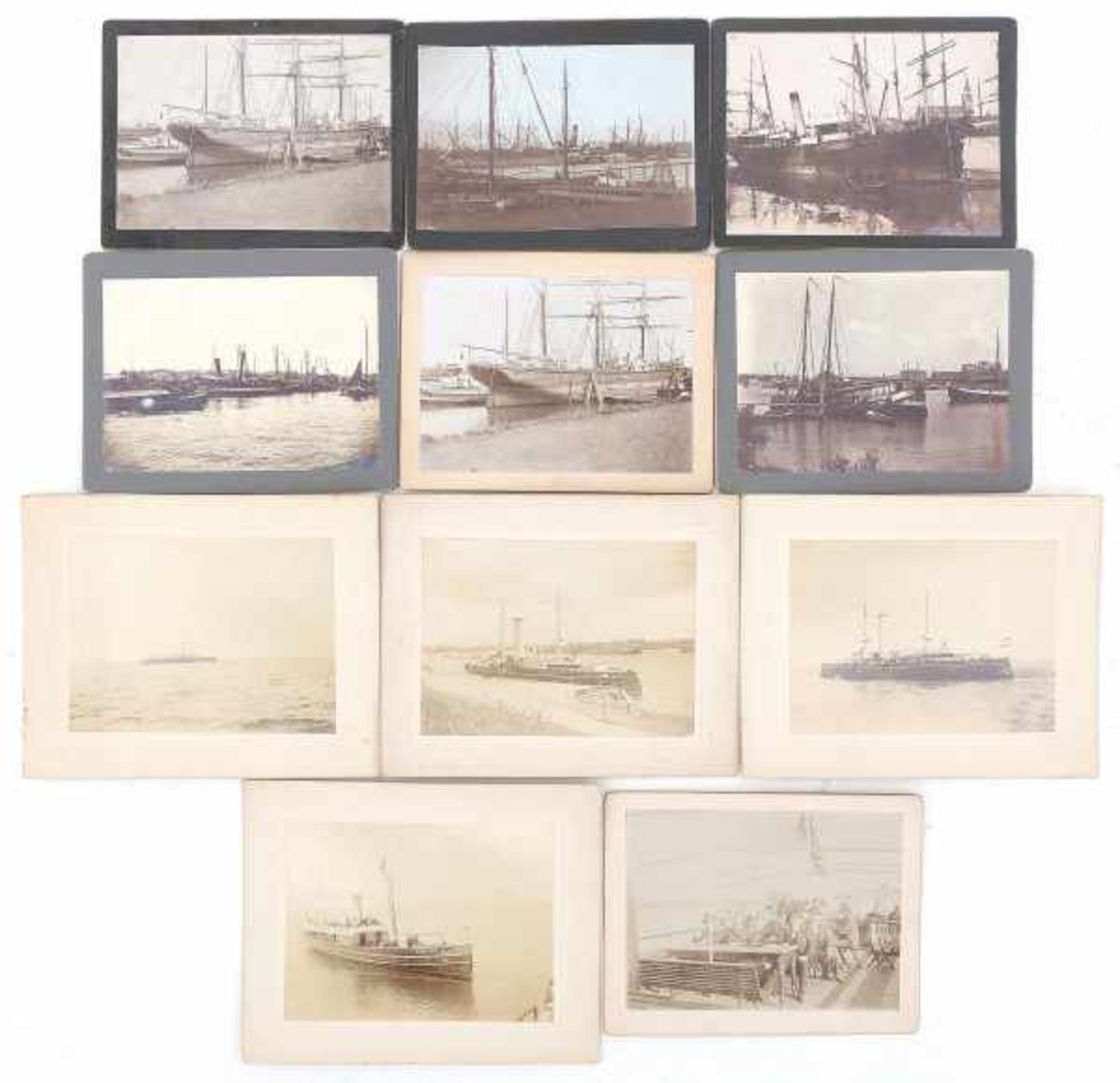 Eleven photographs with ships i.a. with views on the Maas and with the Dutch coastal defence ship - Bild 2 aus 2