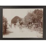 Nine photographs of which five with cyclists (Haagsche wielerbaan) and four of The Hague . All but
