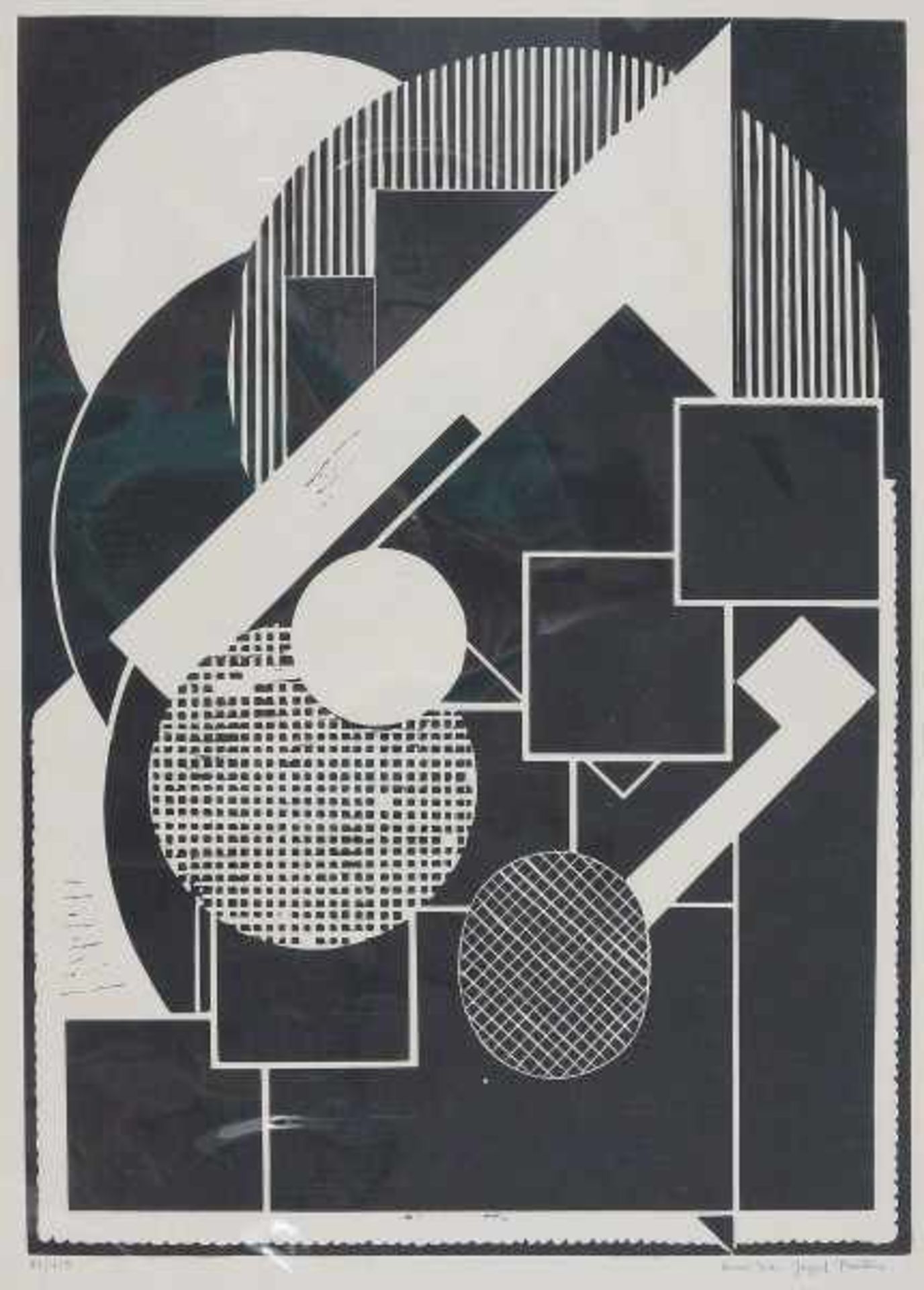 Jozef Peeters (1895-1960)Composition. Signed and dated '22 in pencil. Number 81/115. With another