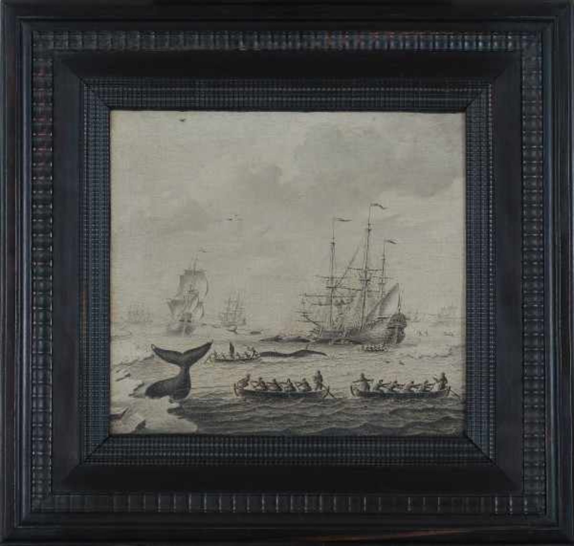 Adriaen van Salm (1657-1720)Whaling near Nova Zembla. Not signed. The composition of this painting - Bild 2 aus 3