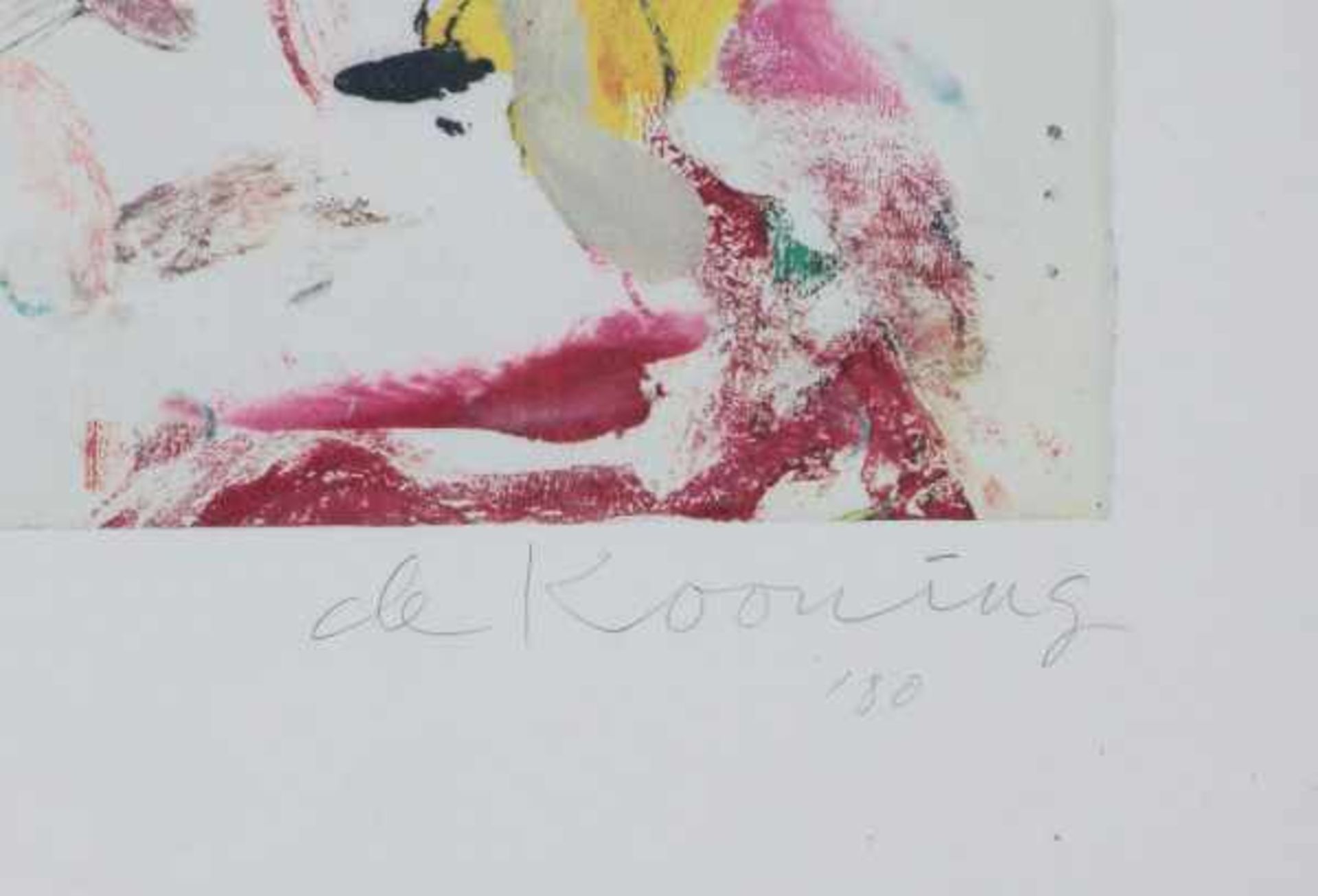 Willem de Kooning (1904-1997)Figures in Landscape IV. Signed and dated '80 lower right. Number 16/50 - Bild 3 aus 4