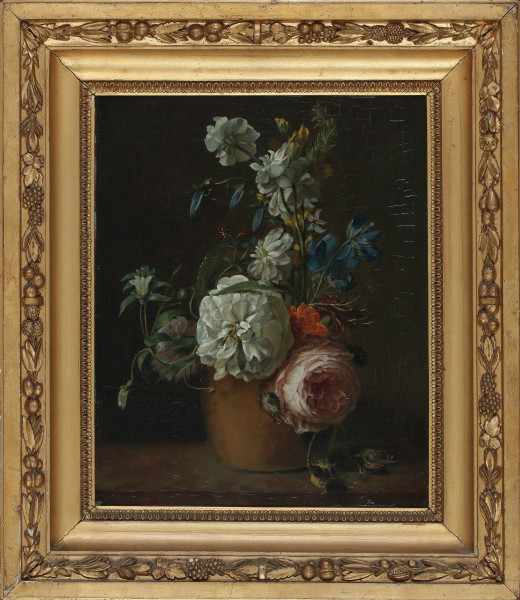 Dutch school 19th centuryFlower still life with pink peony. Circa 1800. Not signed.panel 25,5 x 20,5 - Image 2 of 3