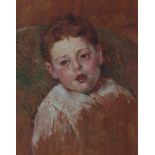 French school 20th centuryPortrait of a boy. Signed with monogram A.O. and dated I.VI.10 lower