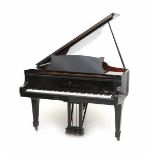 An ebony Steinway & Sons grand piano. Model A. Numbered: 423571. Year: 1971. With a bench. 188