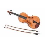 An altviolin. Made by Melvin Goldmith Maldon. 2010. With two bows, the bows with defects. With
