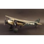 Model airplane, Fokker, Snip, l. 63 cm, wear and tear and signs of use 27.00 % buyer's premium on