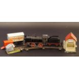 Märklin locomotive, R880 + coal car + several other parts including curved and straight tracks,