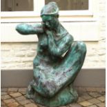 Flavio de Faveri, bronze sculpture, The melancholy, signed, 1999, h. 108 cm. 27.00 % buyer's
