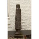Hardstone sculpture, Girl, h. 162 cm. 27.00 % buyer's premium on the hammer price, VAT included