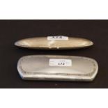 German silver cigar case, 800, appr. 32 grams + base-metal case for glasses (2x) 27.00 % buyer's