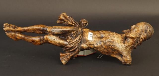 Wooden Corpus Christi, 20th century, h. 54 cm. 27.00 % buyer's premium on the hammer price, VAT