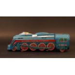 Toy train, makes a sound when it rides, signes of rust, l. 39 cm. 27.00 % buyer's premium on the